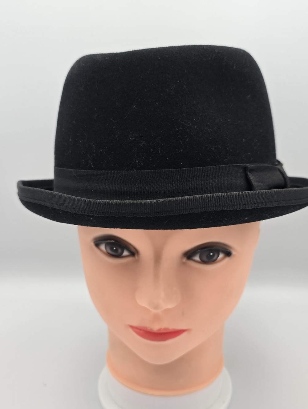 Unbranded Black Wool Pork Pie Fedora Hat One Size